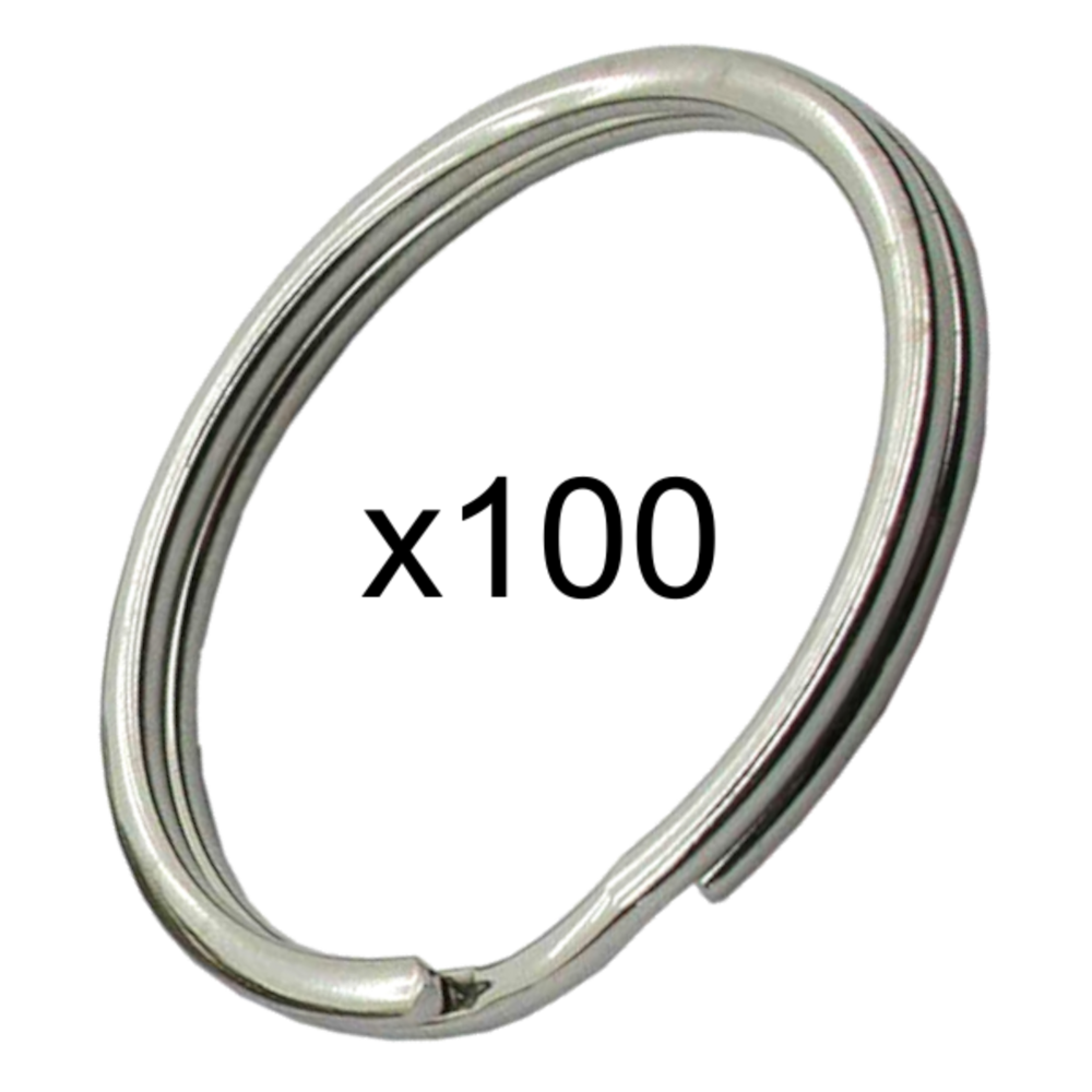 ALDRIDGE Split Rings 18mm 100 Rings - Chrome Plated