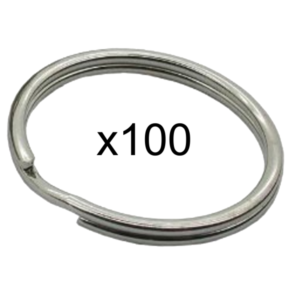 ALDRIDGE Split Rings 20mm 100 Rings - Chrome Plated