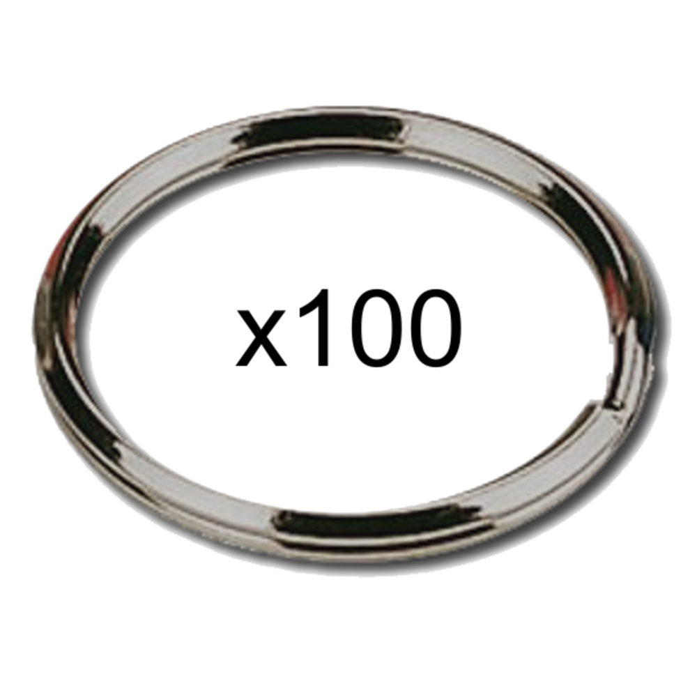 ALDRIDGE Split Rings 25mm 100 Rings - Chrome Plated
