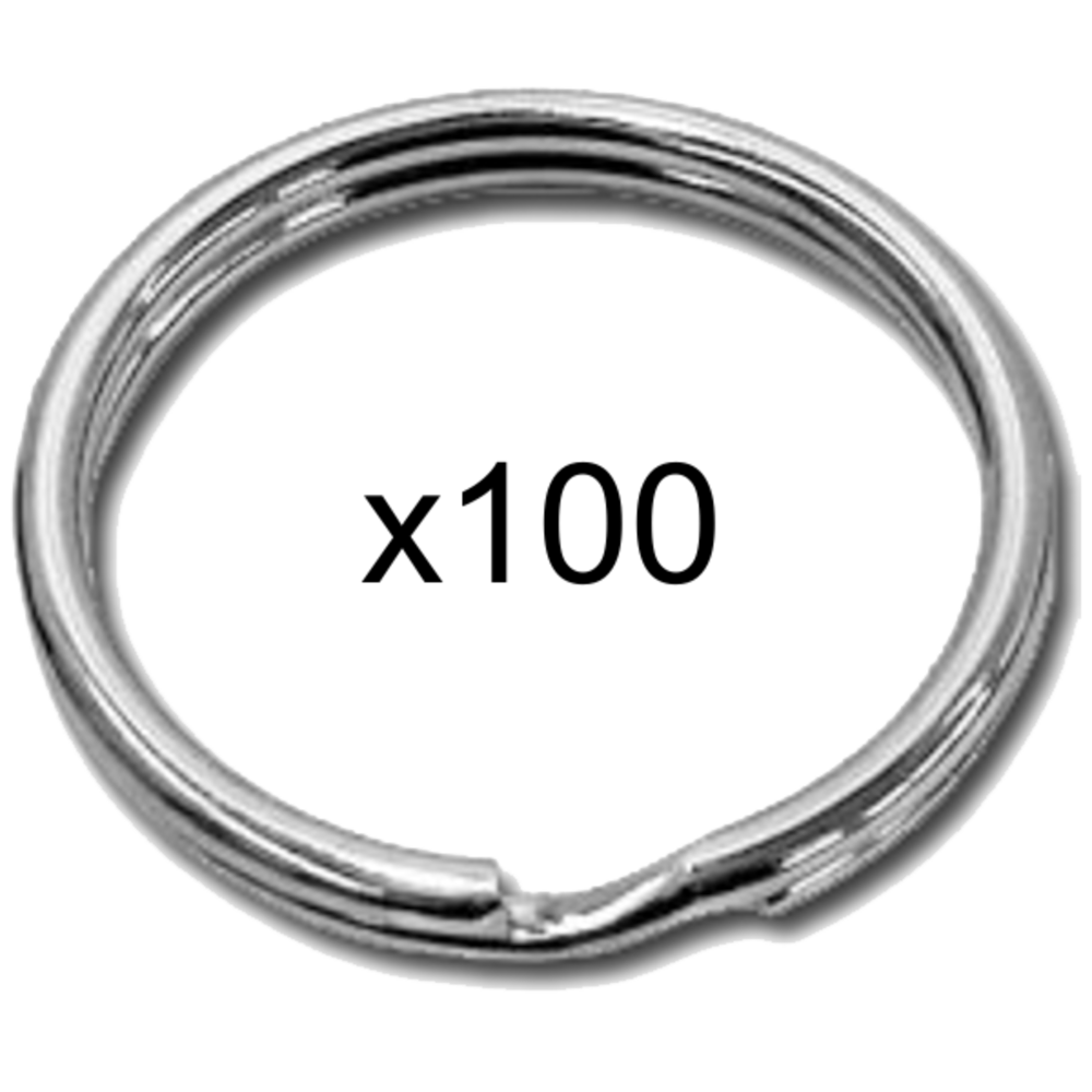 ALDRIDGE Split Rings 30mm 100 Rings - Chrome Plated