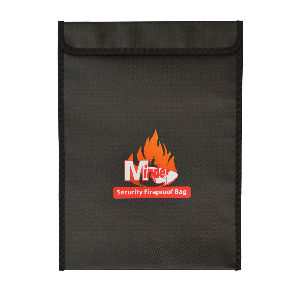 MINDER Fireproof Document Bags Large - Black