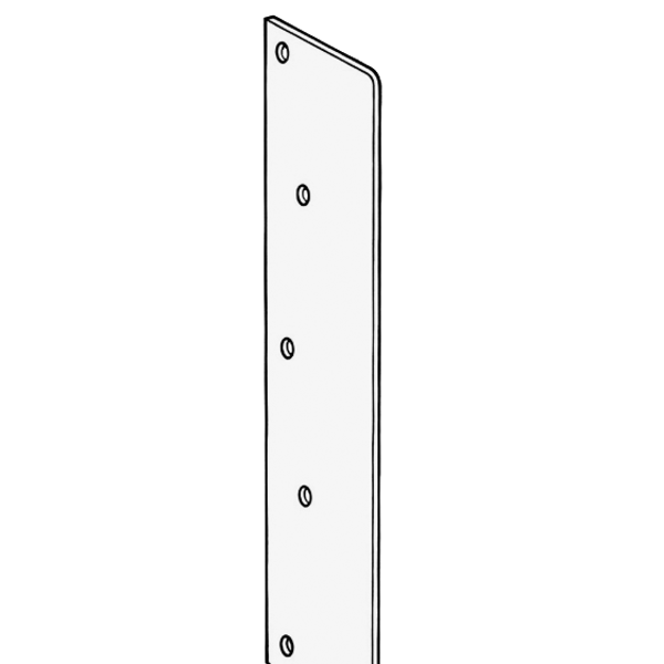 KICKSTOP AT4 Full Length Anti-Thrust Plate AT4 No Keyway - White