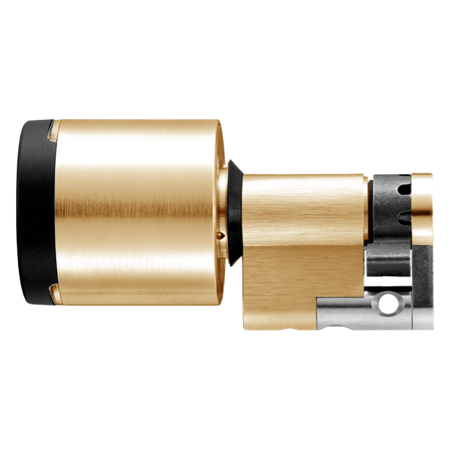 EVVA AirKey Euro Half Proximity Cylinder Sizes 31mm to 92mm - Polished Brass
