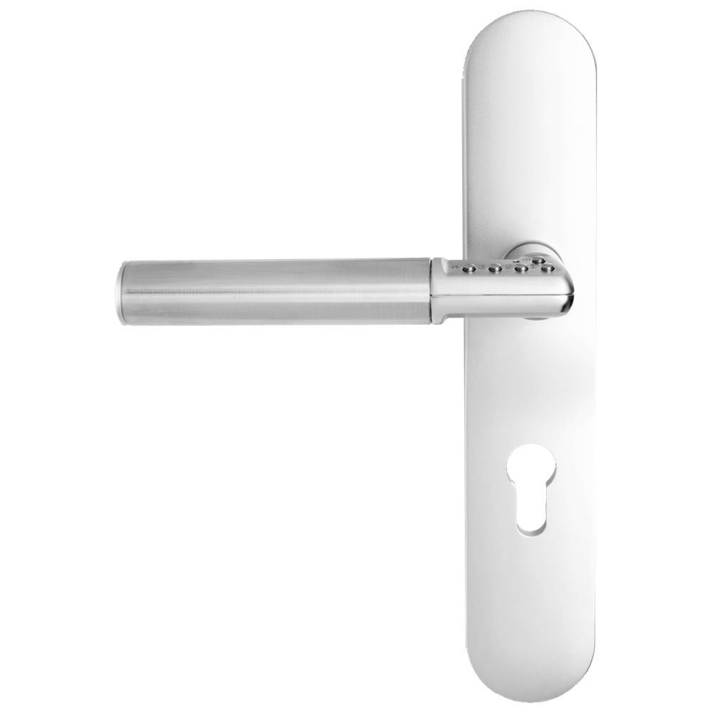 ASSA ABLOY 8832 Long Plate Codehandle Door To Suit European Mortice locks Left Hand 72mm Centers - Stainless Steel