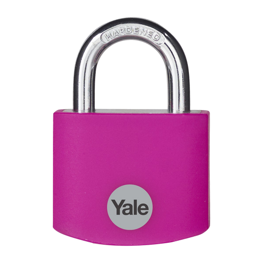 YALE YE3B Aluminium Open Shackle Padlock Pink