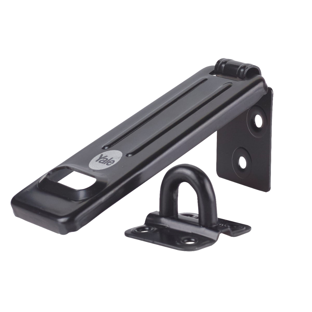 YALE High Security Steel Hasp & Staple Y135B 120mm - Black