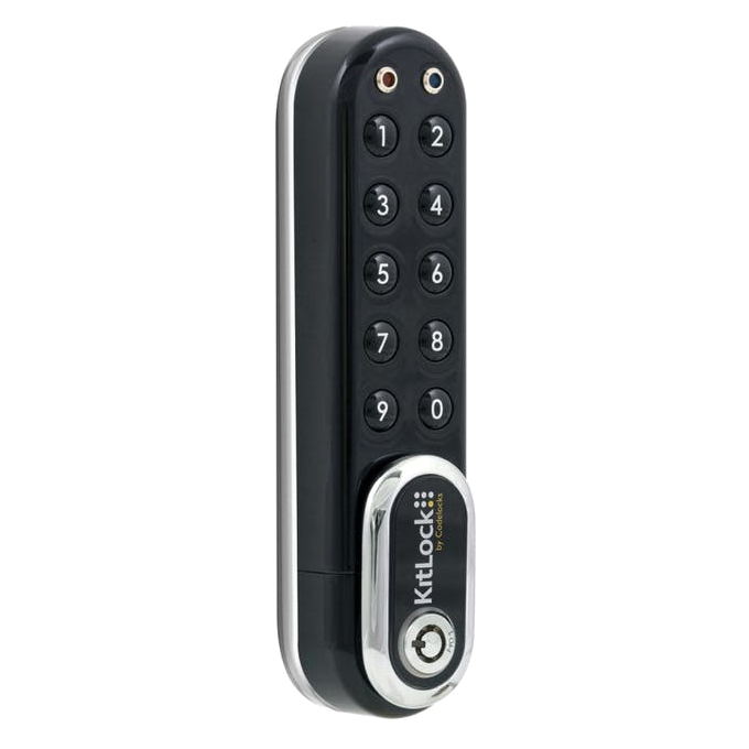 CODELOCKS Kitlock KL1000 G3 Battery Operated Digital Cabinet Lock Black - Black & Silver