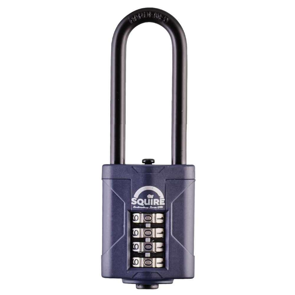 SQUIRE CP40 Series Recodable 40mm Combination Padlock Long Shackle - Black