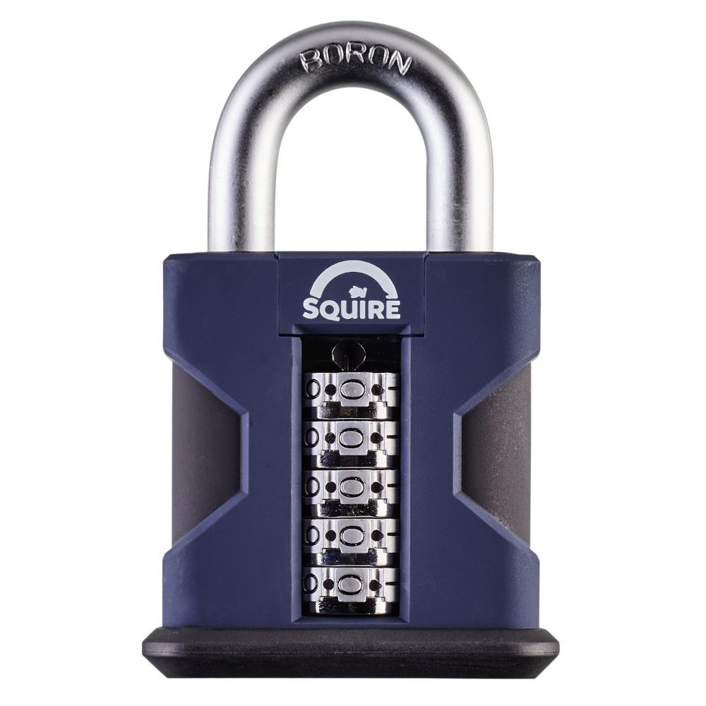 SQUIRE SS50 Stronghold Open Shackle Recodable Combination Padlock 50mm Open Shackle - Boron Alloy Steel