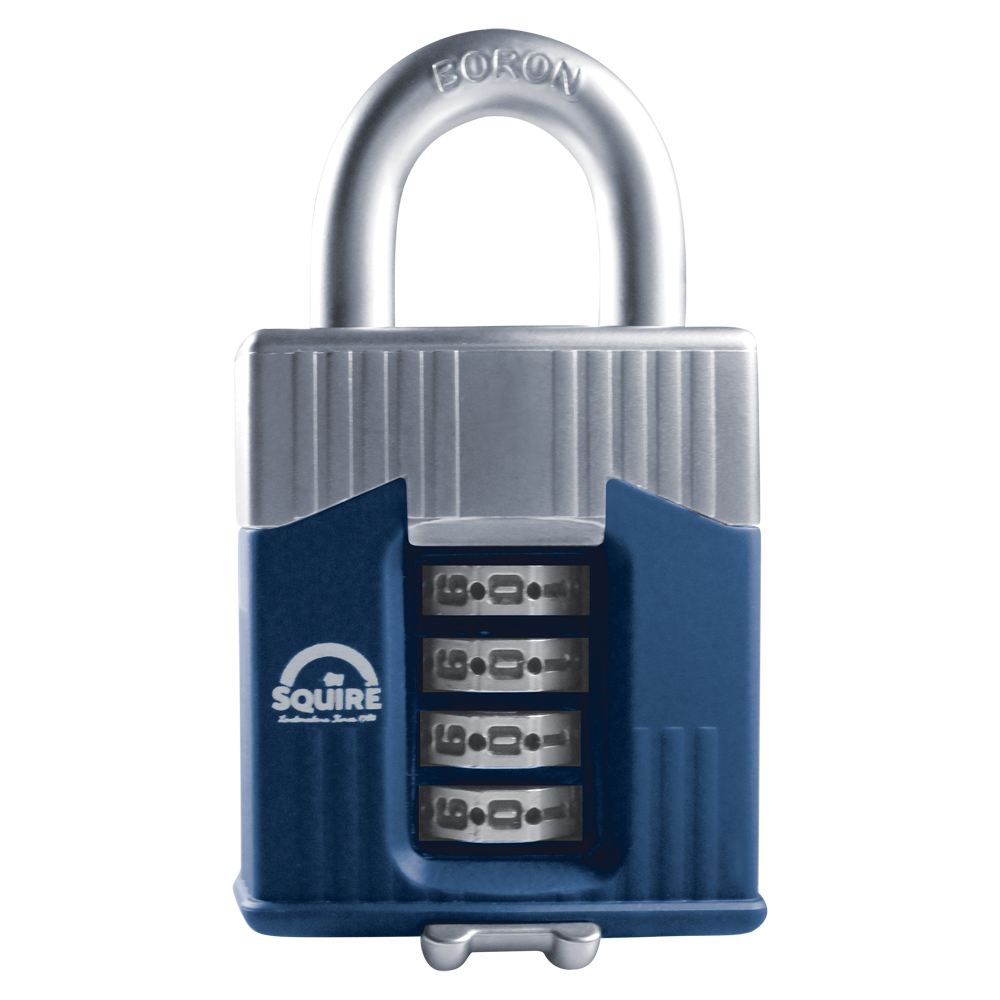 SQUIRE Warrior Open Shackle Combination Padlock 55mm - Blue & Silver