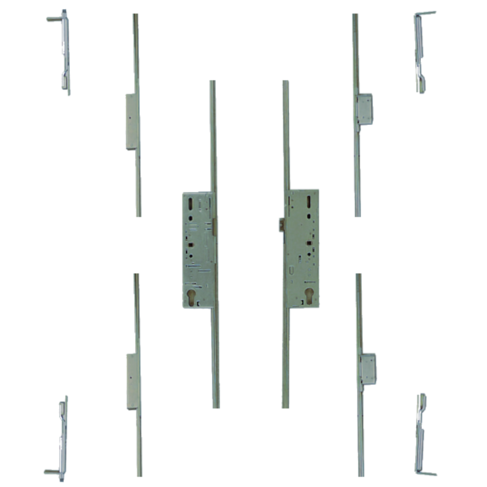 FULLEX Crimebeater Direct Fit Double Door Set 45 92 Latch & Deadbolt 2 Hook - Split Spindle 45/92 Double door set