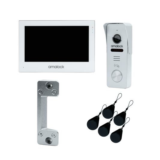 Amalock SV1 Smart Video Entry Kit Surface Including 7 Inch Monitor - Silver