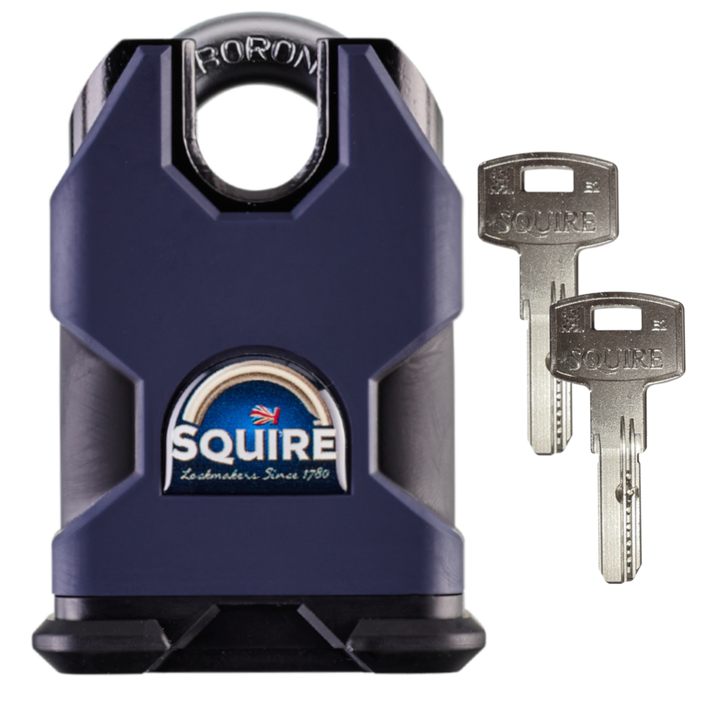 SQUIRE SS50CS Elite Dimple Cylinder Closed Shackle Padlock Keyed To Differ - Dark Blue