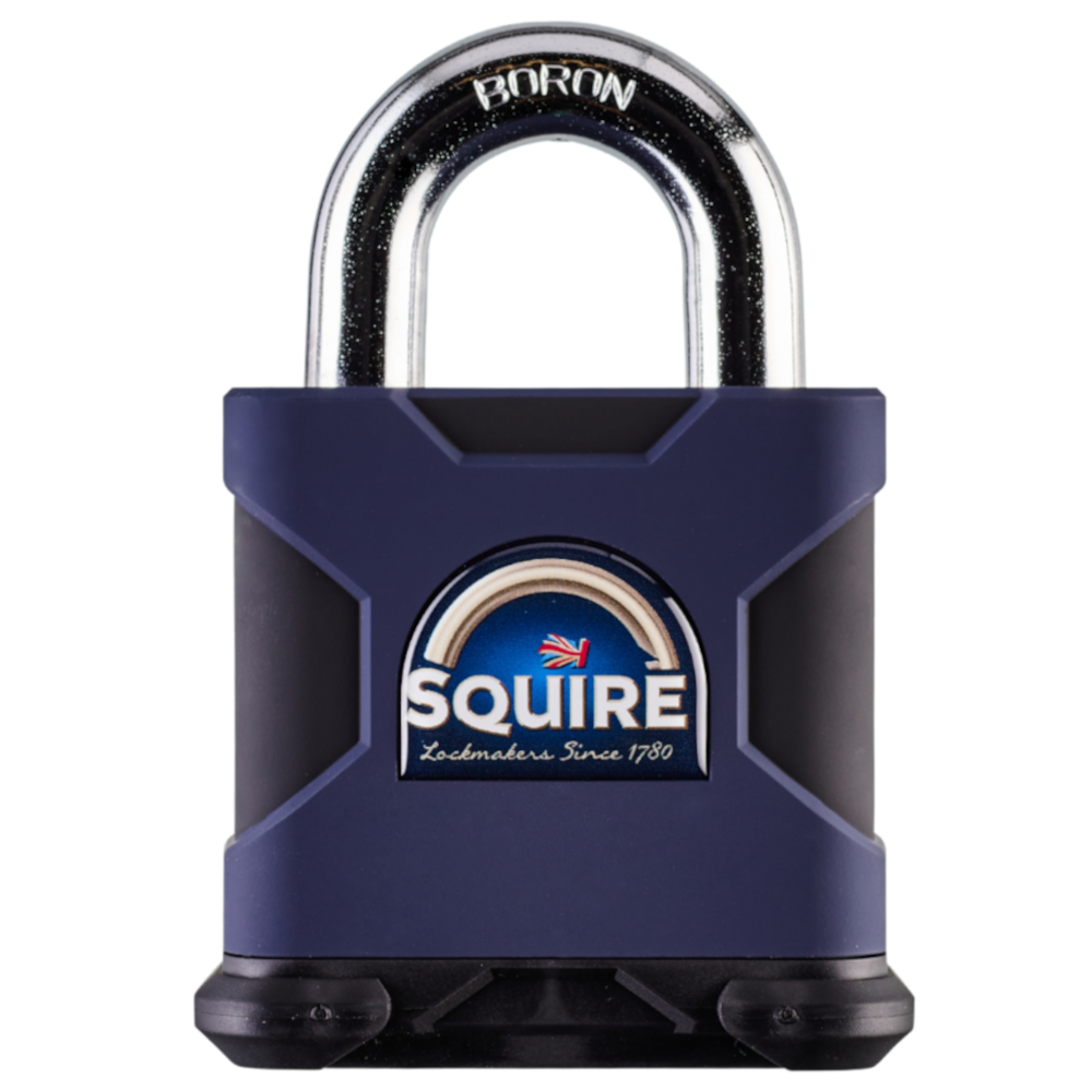 SQUIRE SS80S S1 6 Pin Cylinder Open Shackle Padlock Keyed To Differ - Dark Blue