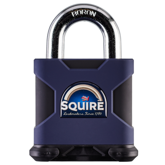 SQUIRE SS80S S1 6 Pin Cylinder Open Shackle Padlock Keyed To Differ - Dark Blue