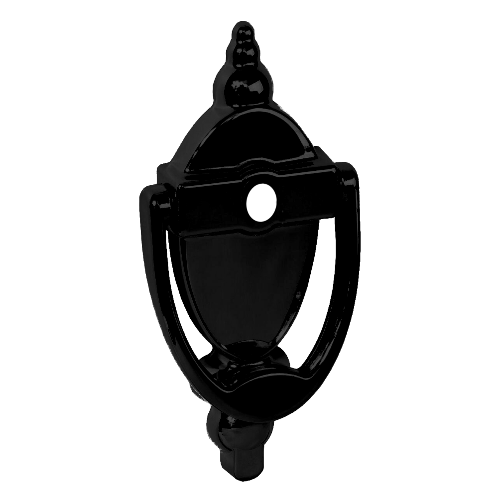 AVOCET Affinity Traditional Victorian Urn Door Knocker With Cut For Viewer Black