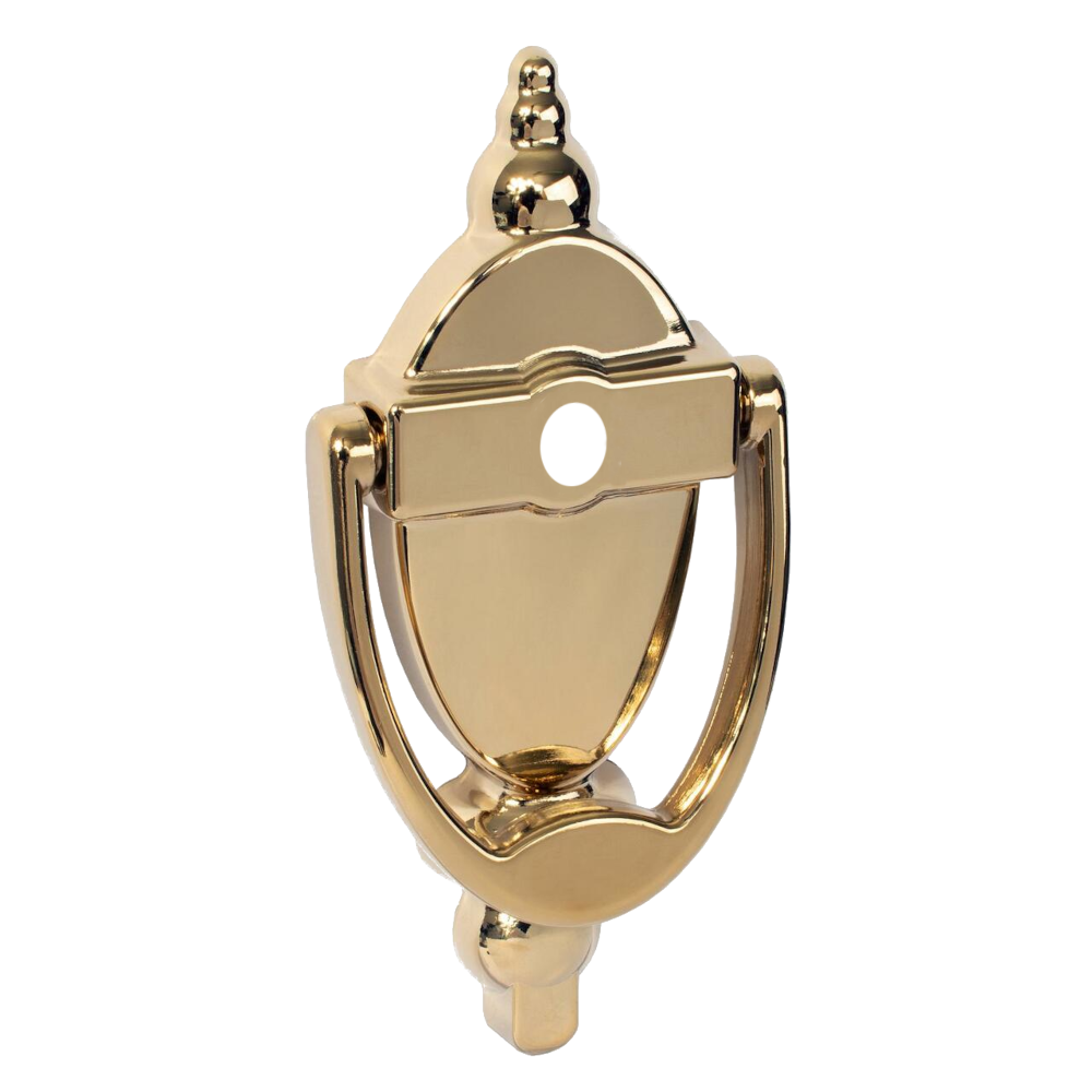 AVOCET Affinity Traditional Victorian Urn Door Knocker With Cut For Viewer Gold - Champagne Gold
