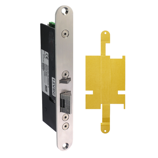 ICS Fire Rated FR-ML350 Electric Lock Monitored 12 V DC - Stainless Steel