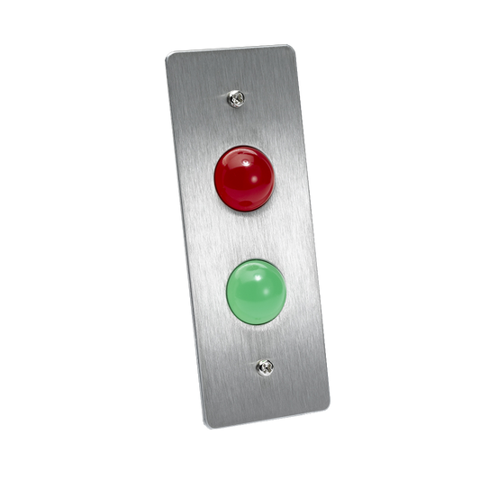 ICS TLM range LED Indicator Plate 1 Gang SS Red Green TLM100 - Stainless Steel