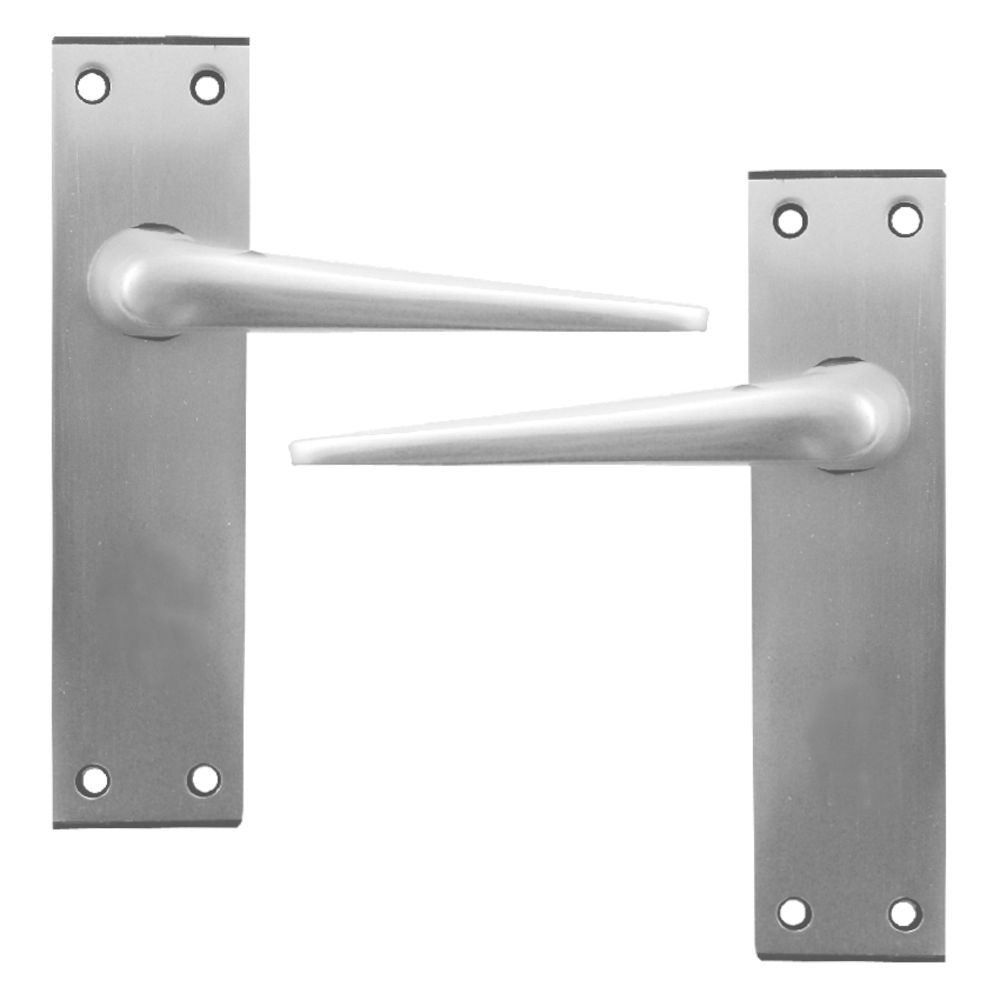 DORTREND 4212 Shirley Plate Mounted Lever Lock Furniture Lever Latch Long Backplate - Anodised Aluminium