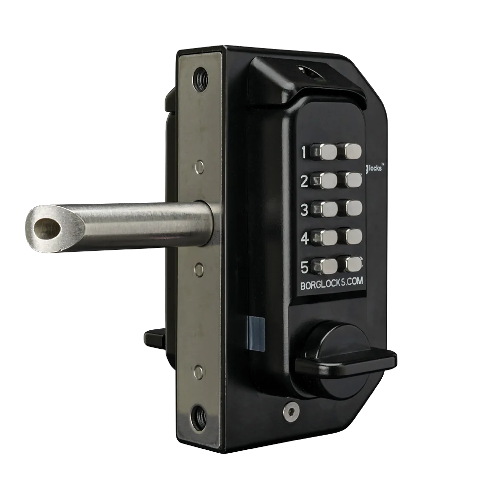 BORG LOCKS BL3030 MG Pro ECP Easicode Mini Gate Lock Knob Operated Double Sided Keypad Black (Marine Grade Pro)