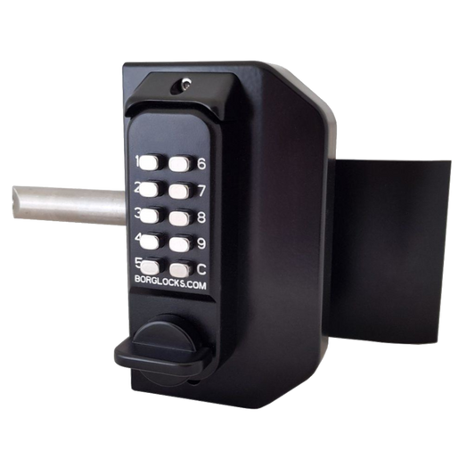 BORG LOCKS BL3080 MG Pro ECP Easicode Mini Gate Lock Knob Operated Keypad With Inside Handed Pad Right Handed Pull - Black (Marine Grade Pro)