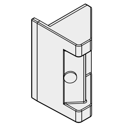 EXIDOR 406B Centre Latch Keep To Suit 400 Series With Rebated And Single Doors 406B - Silver