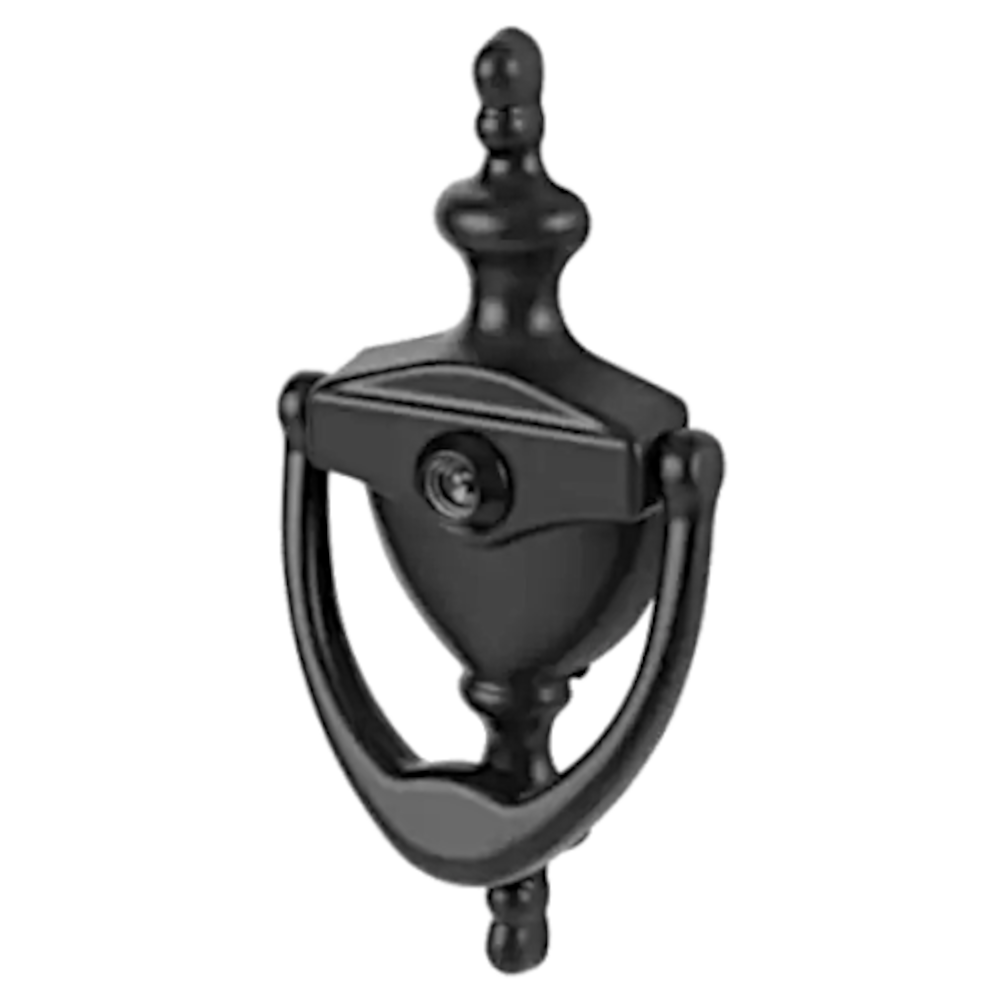 HOPPE Suited Traditional Knocker With 120 Degree Viewer AR727K 87143442 - Black