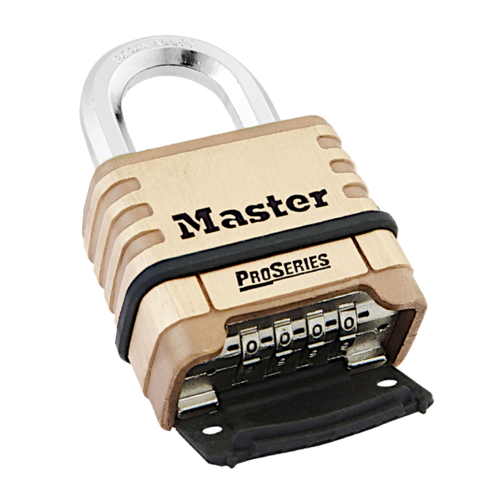MASTER LOCK ProSeries 1175D Combination Padlock Open Shackle 57mm Brass Body Open Shackle - Brass