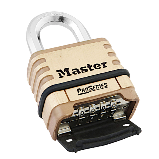 MASTER LOCK ProSeries 1175D Combination Padlock Open Shackle 57mm Brass Body Open Shackle - Brass
