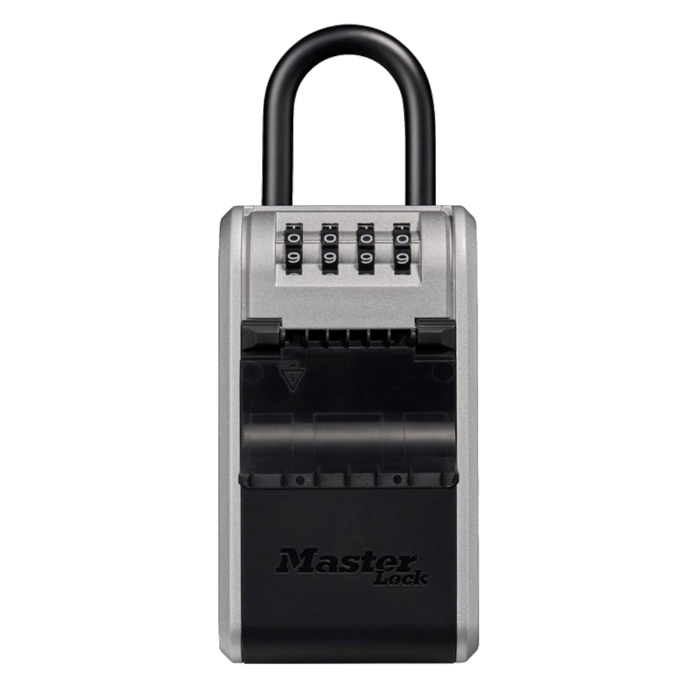 MASTER LOCK 5480EURD Portable Combination Key Box With Removable Shackle Resettable Combination With Shackle - Black & Grey