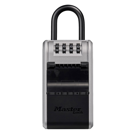 MASTER LOCK 5480EURD Portable Combination Key Box With Removable Shackle Resettable Combination With Shackle - Black & Grey