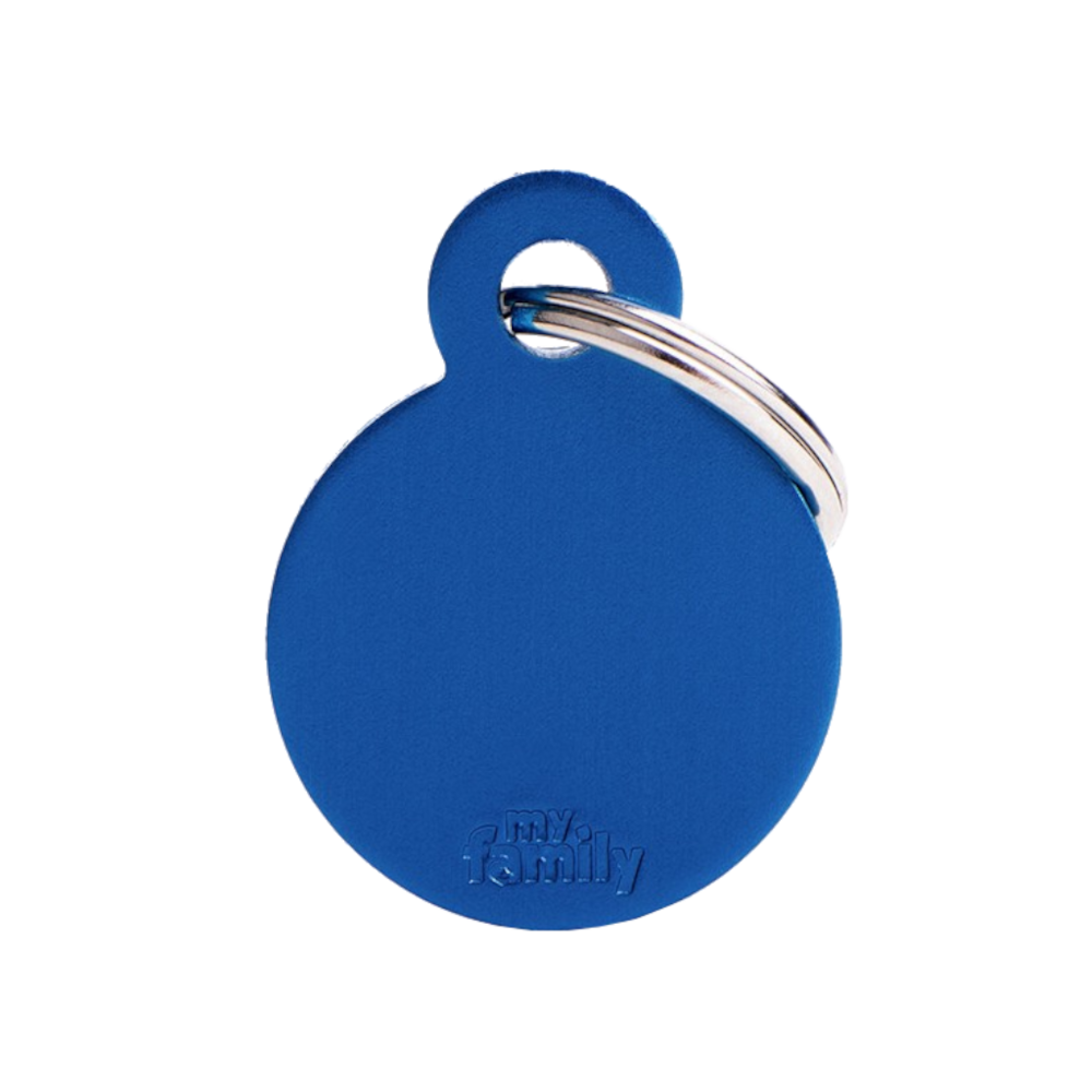 SILCA My Family Round Disc ID Tag With Split Ring Small - Blue