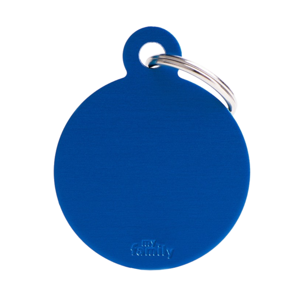 SILCA My Family Round Disc ID Tag With Split Ring Large - Blue