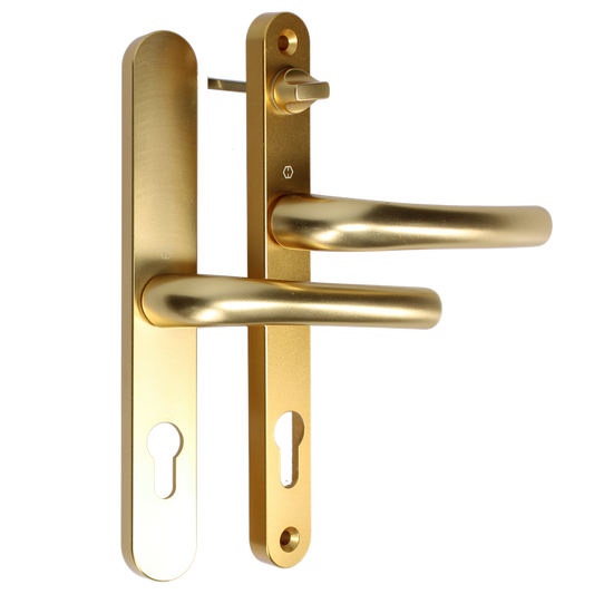 HOPPE Tokyo 92 62 Lever Narrow Backplate Door Handle With Internal Turn 1710RH 3633N 3623N 92/62 Centres - Gold