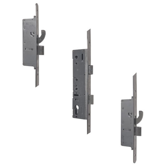 MILLENCO Mantis 3 Lever Latch & Deadbolt 92 62 Twin Spindle 2 Hook, 2 Deadbolt 20mm Radius Faceplate 45/92-62