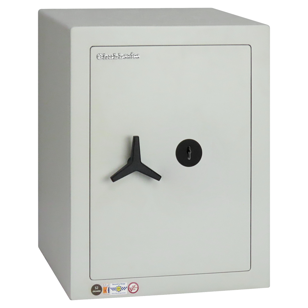 CHUBBSAFES Homevault S2 Burglary Resistant Safe 4,000 Rated 55 KL S2 Key Operated 50.3Kg - White
