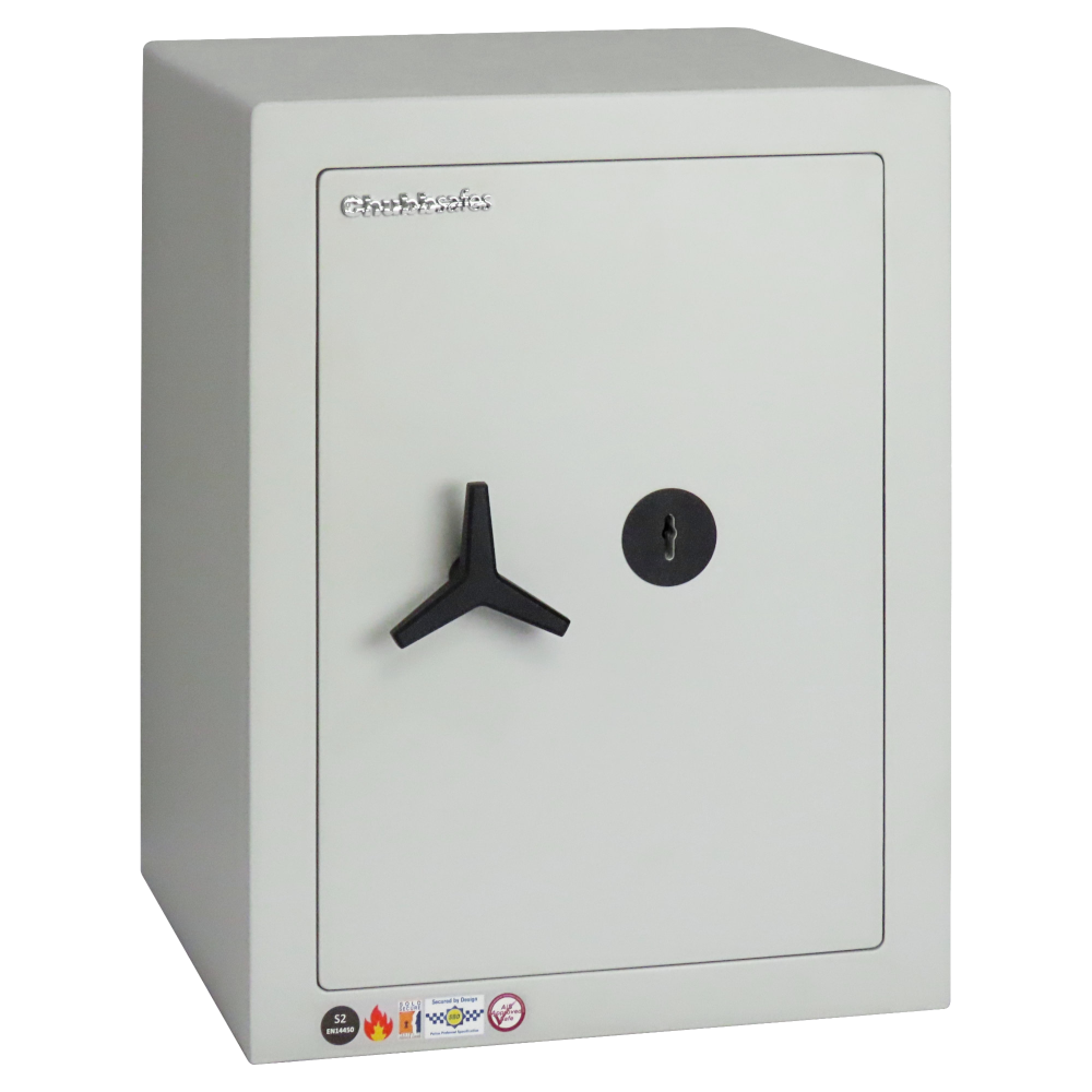 CHUBBSAFES Homevault S2 Plus Burglary & Fire Dual Protection Safe 4,000 Rated 55-KL S2 Plus Key Operated 56.5Kg - White