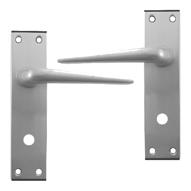 DORTREND 4212 Shirley Plate Mounted Lever Lock Furniture Bathroom Left Handed - Anodised Aluminium