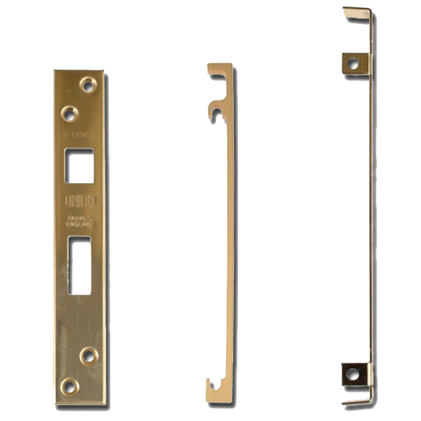 UNION DY2964 Rebate To Suit Sashlocks 13mm PL - Polished Lacquered Brass