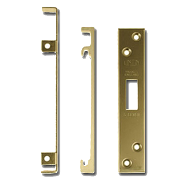 UNION 2954 Rebate To Suit 2134 & 2134E Deadlocks 13mm PL - Polished Lacquered Brass