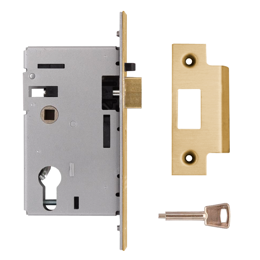 UNION L2349 Euro Nightlatch Case 77mm - Polished Lacquered Brass