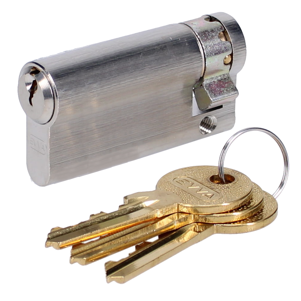 EVVA A5 HZ Euro Half Cylinder KD 76mm 67-9 - Nickel Plated