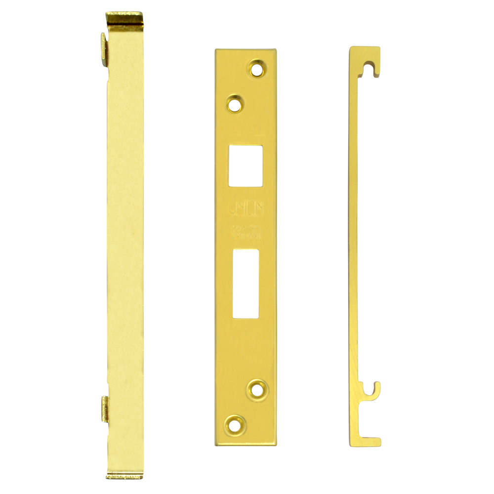 UNION 2968 Rebate To Suit L2244E, 224402 & 224403 4 5 6 Sashlocks 13mm PL - Polished Lacquered Brass