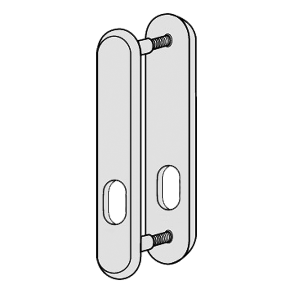 KICKSTOP 9600 188mm LockGuard Oval - Satin Chrome