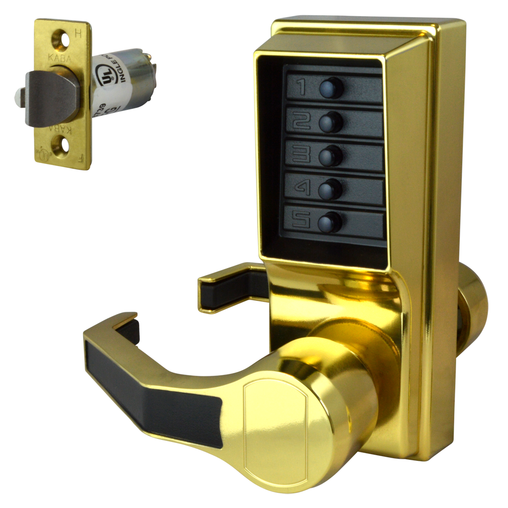 DORMAKABA Simplex L1000 Series L1011 Digital Lock Lever Operated Left Handed LL1011-03 - Polished Brass