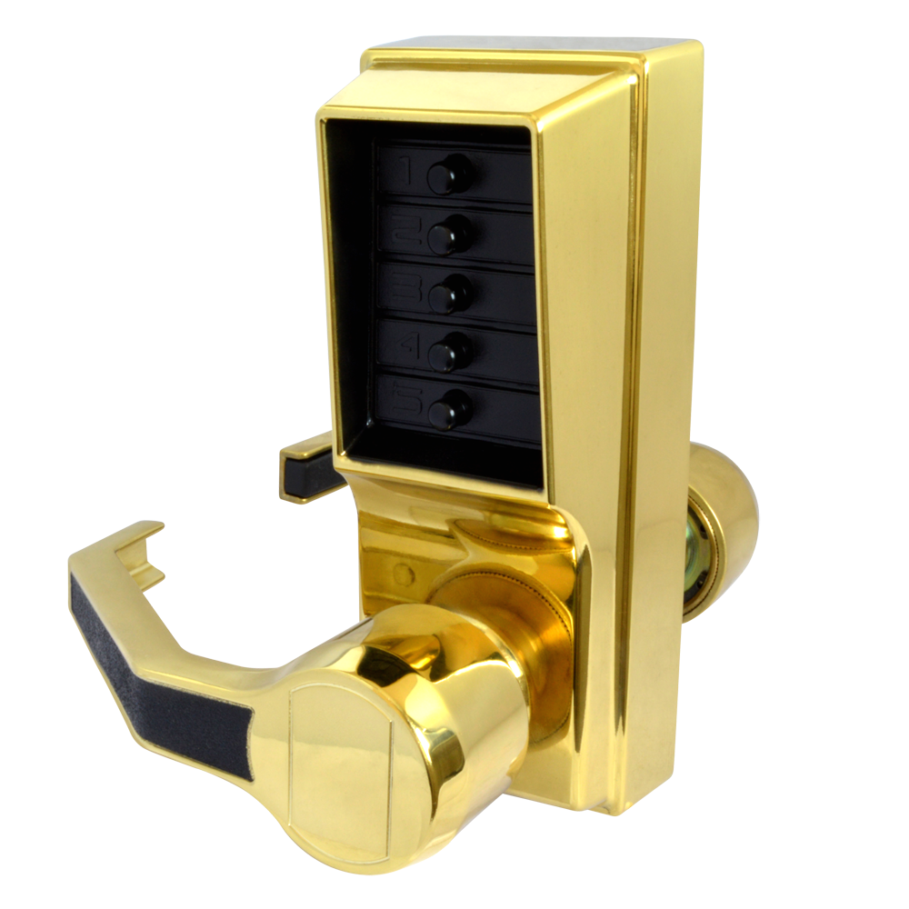 DORMAKABA Simplex L1000 Series L1031 Digital Lock Lever Operated With Passage Set Left Handed LL1031-03 - Polished Brass