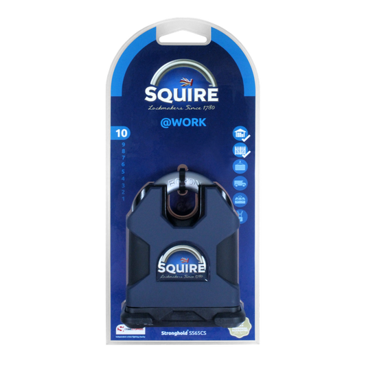 SQUIRE SS65CS Stronghold Steel Closed Shackle Padlock Keyed To Differ Pro