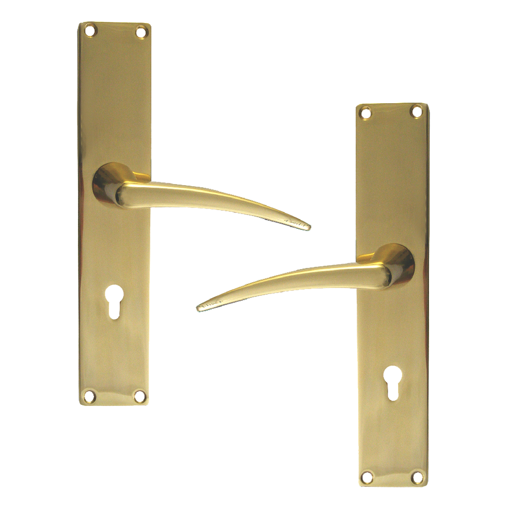FRANK ALLART 1189 Plate Mounted Lever Furniture To Suit Chubb 3K70 Polished Brass