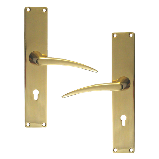 FRANK ALLART 1189 Plate Mounted Lever Furniture To Suit Chubb 3K70 Polished Brass